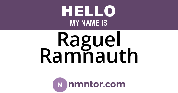 Raguel Ramnauth