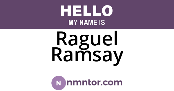 Raguel Ramsay