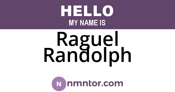 Raguel Randolph