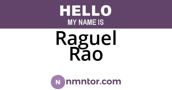 Raguel Rao