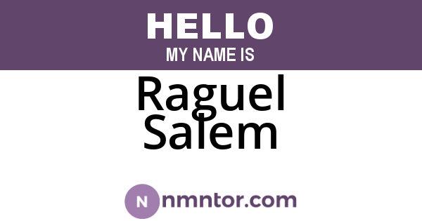 Raguel Salem
