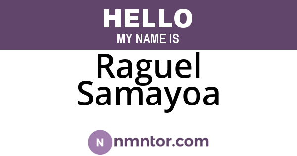 Raguel Samayoa