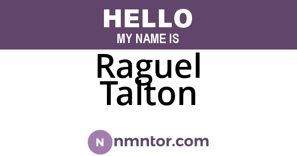 Raguel Talton