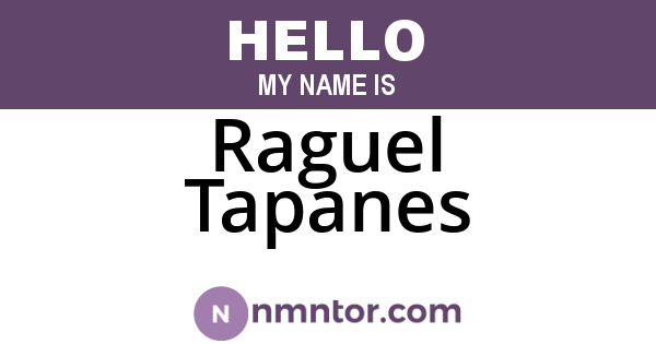 Raguel Tapanes