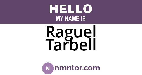 Raguel Tarbell