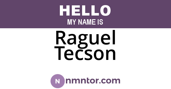 Raguel Tecson