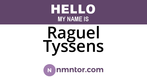 Raguel Tyssens