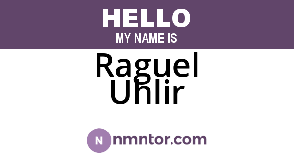 Raguel Uhlir