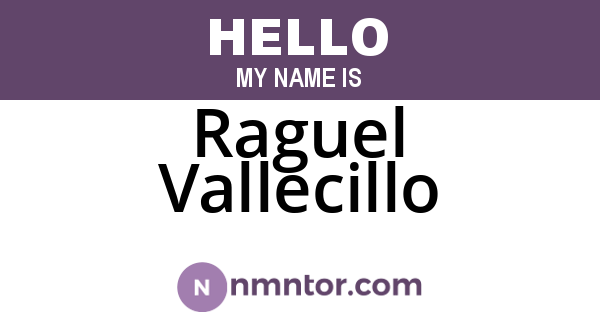 Raguel Vallecillo