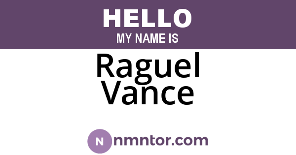 Raguel Vance
