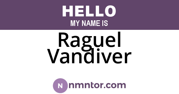 Raguel Vandiver