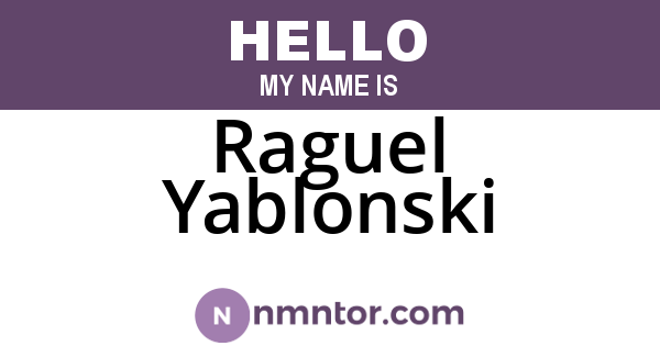 Raguel Yablonski