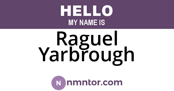 Raguel Yarbrough