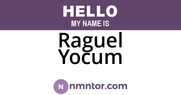 Raguel Yocum
