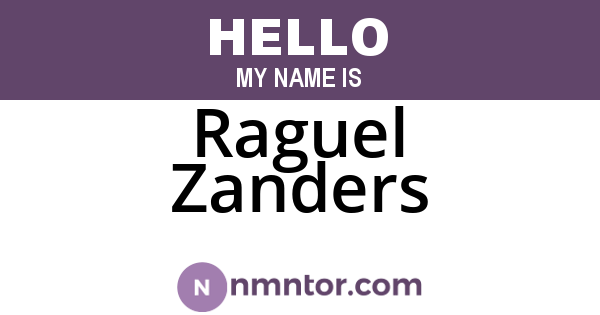 Raguel Zanders