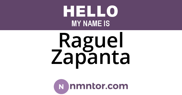 Raguel Zapanta