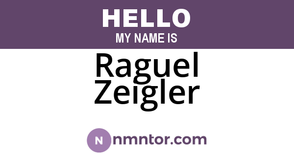 Raguel Zeigler