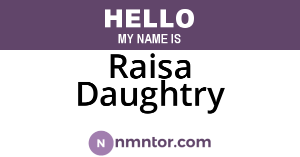 Raisa Daughtry