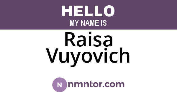 Raisa Vuyovich