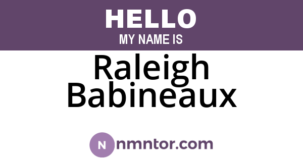 Raleigh Babineaux