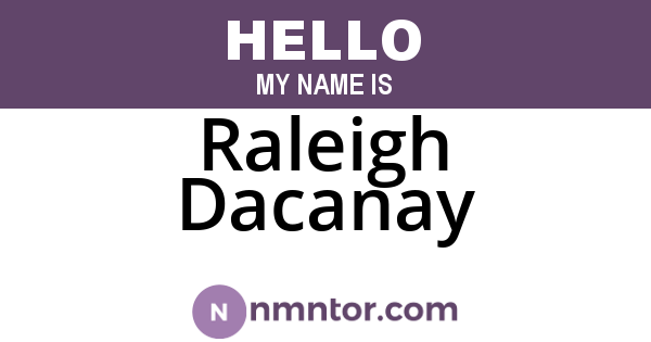 Raleigh Dacanay