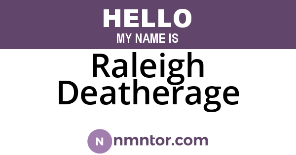 Raleigh Deatherage