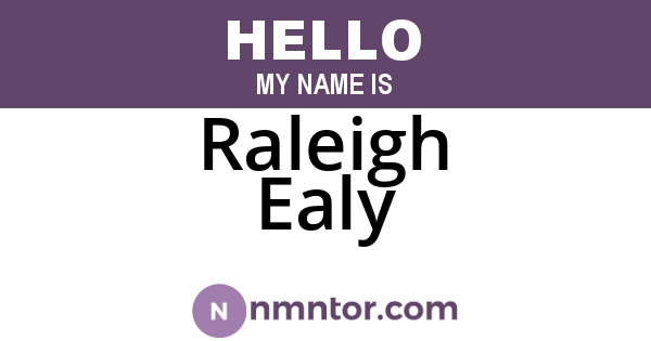 Raleigh Ealy