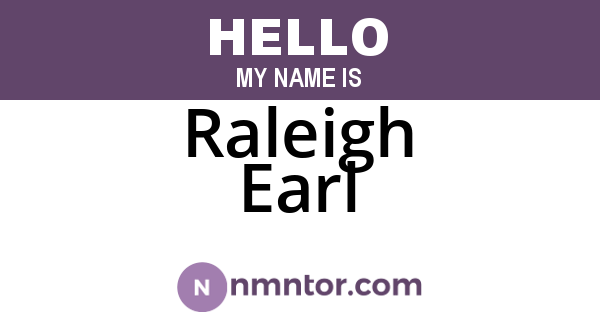 Raleigh Earl