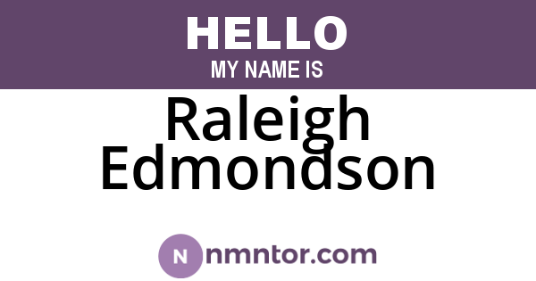 Raleigh Edmondson
