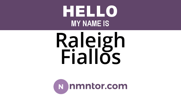 Raleigh Fiallos