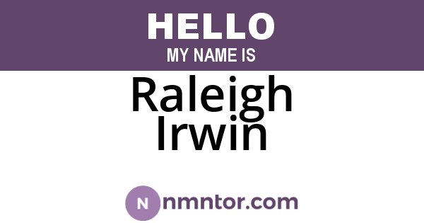 Raleigh Irwin