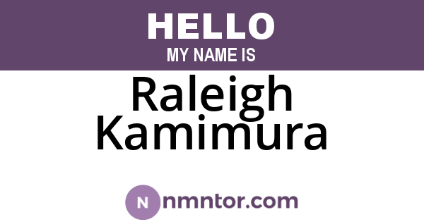 Raleigh Kamimura