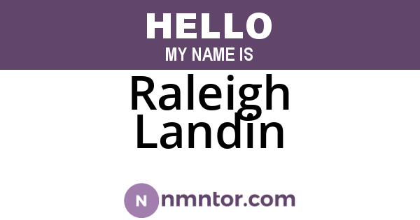 Raleigh Landin
