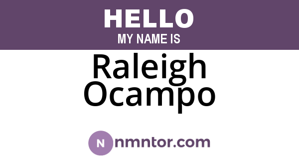 Raleigh Ocampo