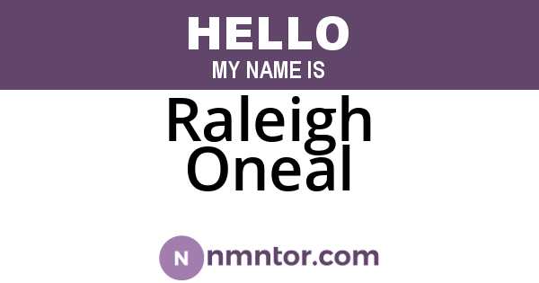 Raleigh Oneal