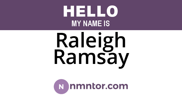 Raleigh Ramsay
