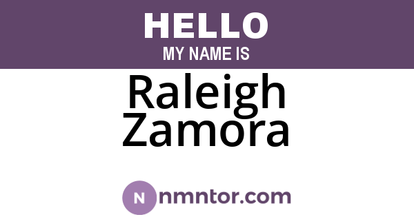 Raleigh Zamora
