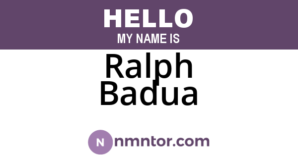 Ralph Badua