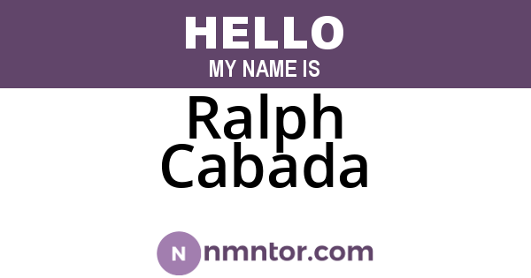 Ralph Cabada