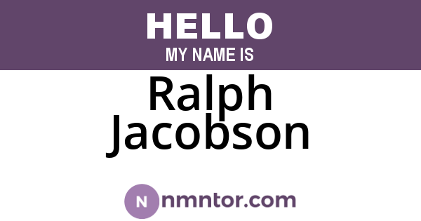 Ralph Jacobson
