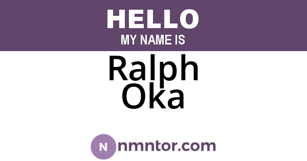 Ralph Oka
