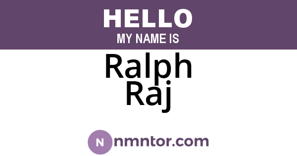 Ralph Raj