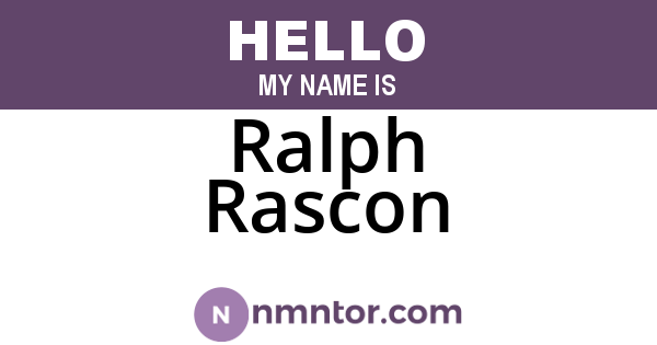 Ralph Rascon