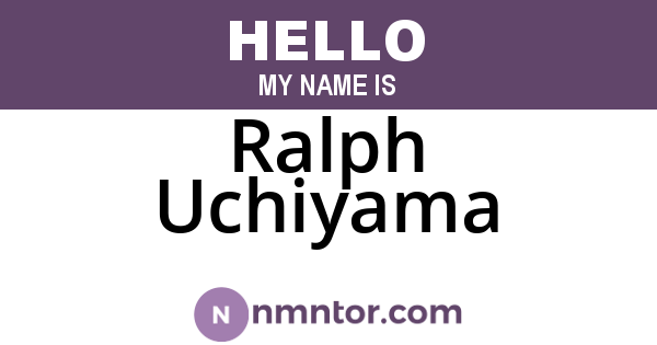 Ralph Uchiyama