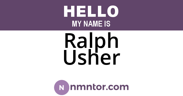 Ralph Usher