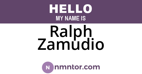Ralph Zamudio
