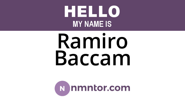 Ramiro Baccam