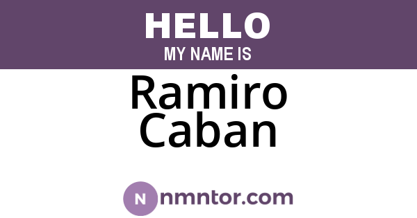 Ramiro Caban