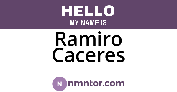 Ramiro Caceres