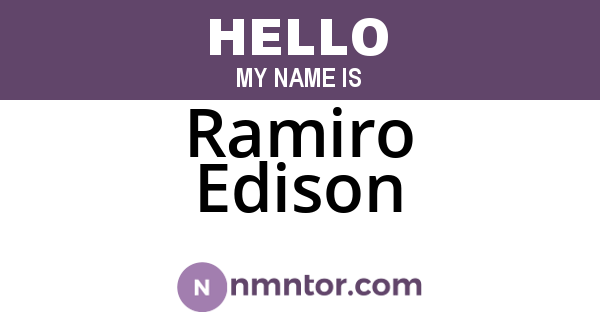 Ramiro Edison